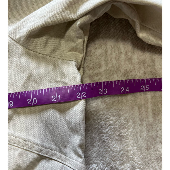 Vintage Susan Bristol Tan and Black Floral Embroidered Cotton Pants Suit, Size L - Picture 8 of 13